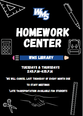 Homework Center flyer