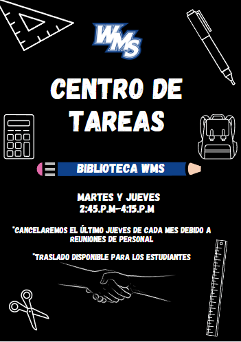 Homework Center flyer Spanish